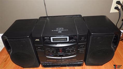 jvc pc xc  cd changer system boombox dual cassette deck amfm  sale canuck audio mart