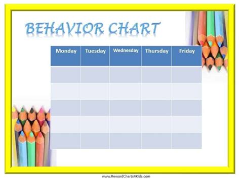 printable behavior charts customize