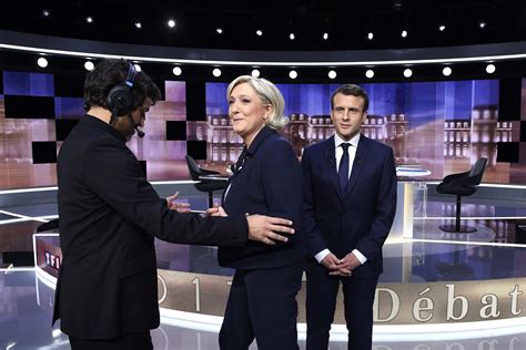 french election polls show marine le pen down vs emmanuel