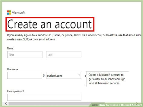 create  hotmail account  steps  pictures wikihow