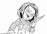 Chucky Coloring Childs sketch template