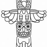 Pages Totem Coloring Pole Getcolorings sketch template