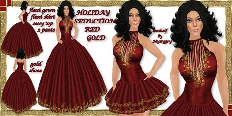 second life marketplace holiday seduction christmas free t freebie formal gown flexi red