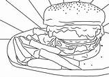 Dairy Cheeseburger sketch template