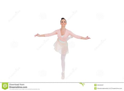 Smiling Gorgeous Ballerina Standing In A Pose Stock Image