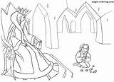 Coloring Pages Snow Queen Magic sketch template