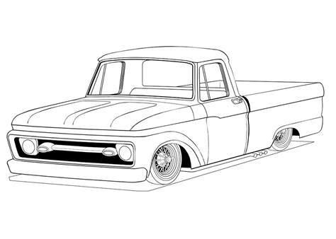 pickup truck outline drawing    clipartmag