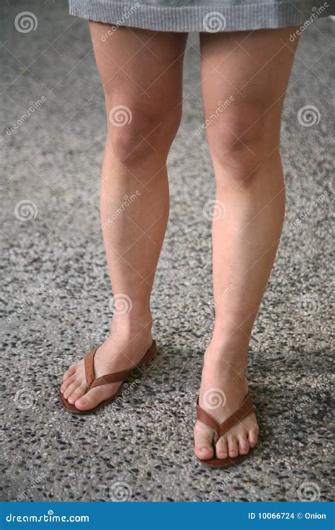 girl wearing sandals stock images image