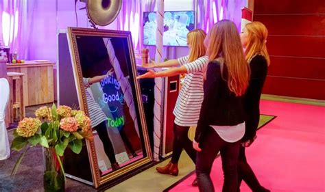 magic mirror photo booth touch interactive selfie photo booth in