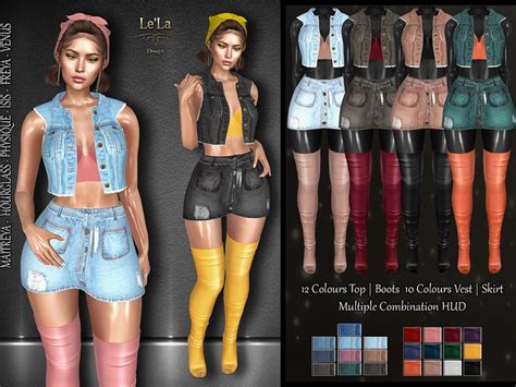 second life marketplace {le la} lea denim outfit