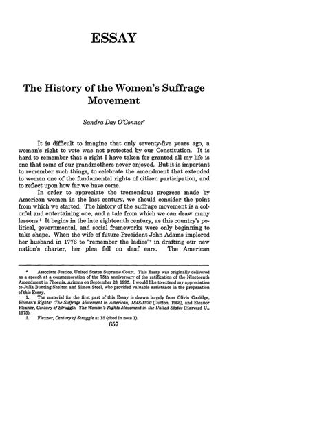 history of the women s suffrage movement the essay 49 vanderbilt law