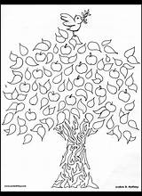 Arbre Shvat Shevat Coloriages Mosaic Tree1 sketch template