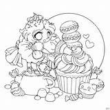 Chibi Sailor Frosting Yampuff Colorings Genial Malbuch Erwachsene Adultos Adulti Coloriages Poniendo Gateau Kleurplaat Lollipop Coloringfolder Pixel sketch template