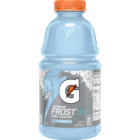 gatorade frost thirst quencher sports drink icy charge  oz bottle