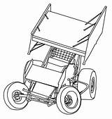 Sprint Car Coloring Pages Dirt Model Late Drawing Cars Clipart Racing Race Track Vector Drawings Template Color Sprintcars Colouring Book sketch template