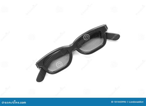 Plastic Black 3d Cinema Glasses Isolated On White Background 3d Films