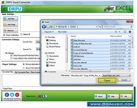 screenshots  excel converter software  convert excel files records