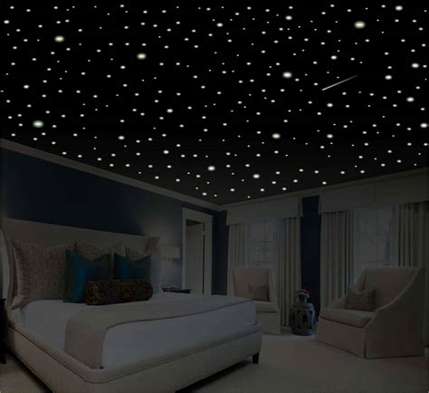 romantic bedroom decor star wall decal glow in the dark