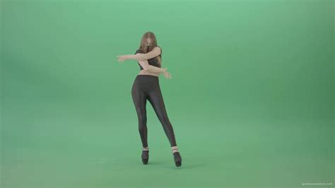 Sexy Girl In Black Mask And Costume Dancing With Erotic Moves Isolated