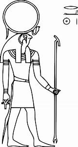 Gods Egyptian Goddesses Coloring Mythology Pages Horus God Egypt Drawings Outline Sun Kb Drawing sketch template