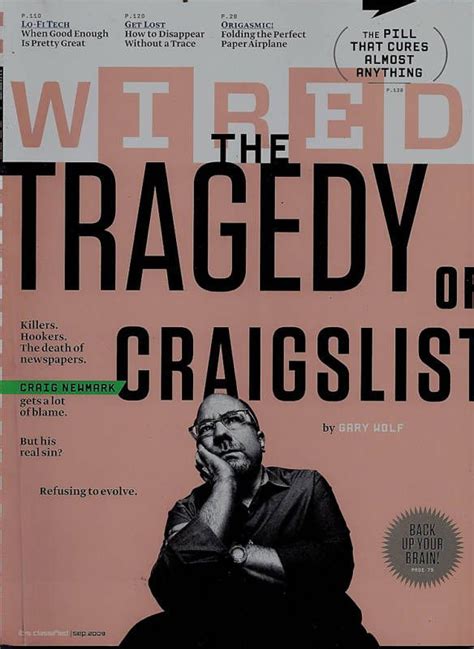 craigslist founder craig newmark  wired magazine wired magazine paper plane  cure