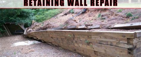 railroad tie retaining walls repair  replace piedmont foundation