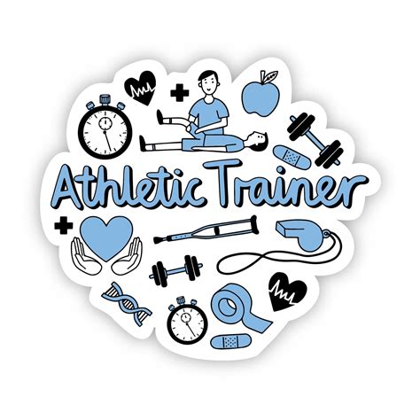 athletic trainer blue sticker athletic trainer medical stickers