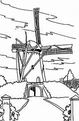 Coloring Netherlands Pages Windmills Getdrawings Getcolorings sketch template