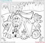 Coloring Teamwork Pages Camping Outline Kids Clip Clipart Group Illustration Rf Royalty Visekart Printable Getdrawings Color Transparent Getcolorings sketch template