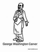 Carver Washington George Coloring Pages Colormegood History Blackhistory Holidays sketch template