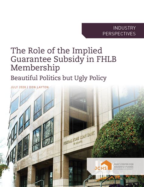 the role of the implied guarantee subsidy in fhlb membership beautiful