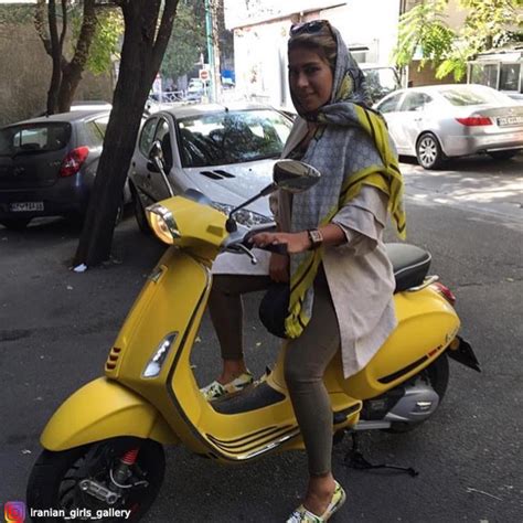 wisgoon ویسگون دختران جذاب ایرانی موتور زرد تهران گردش تفریح ژیلا 27261992