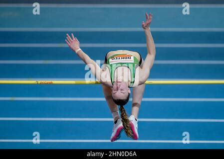 apeldoorn netherlands february  sofie dokter competes   high jump   nk