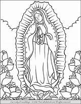 Guadalupe Coloring Virgen Thecatholickid Immagine Fatima Catholic Dibujos Venomari Shrine Incantevole Rosary Bordar sketch template