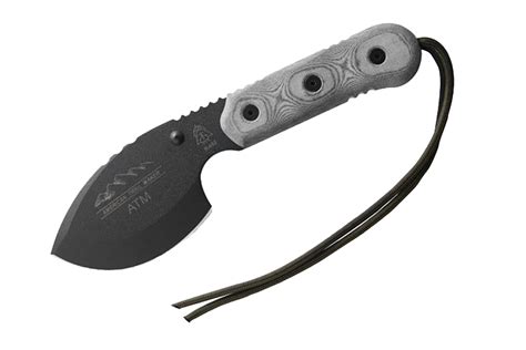 tops black micarta american trail maker fixed blade red hill cutlery