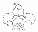 Krusty Clown sketch template