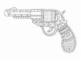 Pistolet Pistola Colorare Revolver Slugterra Nerf Pistol Coloriages Ninjago Vettore Danieguto sketch template