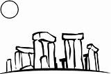 Stonehenge Coloring Prehistoric Monument Sun Drawings Clipart Drawing England Changing Guard Clipartmag sketch template