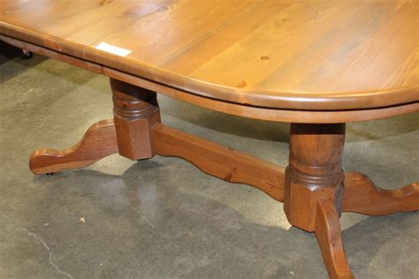 prestige solid wood oval oak double pedestal dining table
