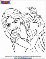Rapunzel Ausmalbilder Swinging Mewarnai Belle Hmcoloringpages Printable sketch template