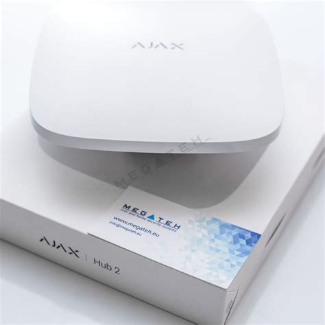 ajax hub  white wireless intelligent control panel  visual alarm verifications megateh