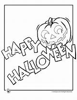 Halloween Coloring Happy Pages Cute Fall Kids Letters Drawings Word Print Activities Template Color Printable Woojr Sheets Printables Jr Pumpkin sketch template