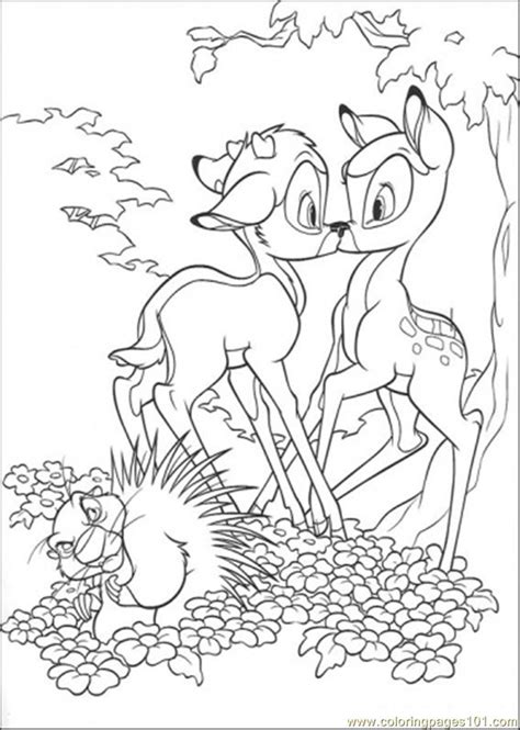 bambi and faline coloring page free bambi coloring pages