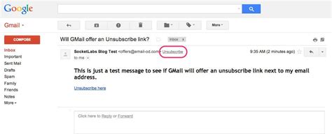 Gmail Unsubscribe Unsubscribe From Email Socketlabs
