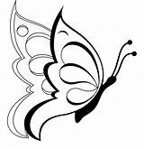 Butterfly Clip Outline Drawing Simple Easy Printable Sketch Clipart Choose Board Coloring Template sketch template