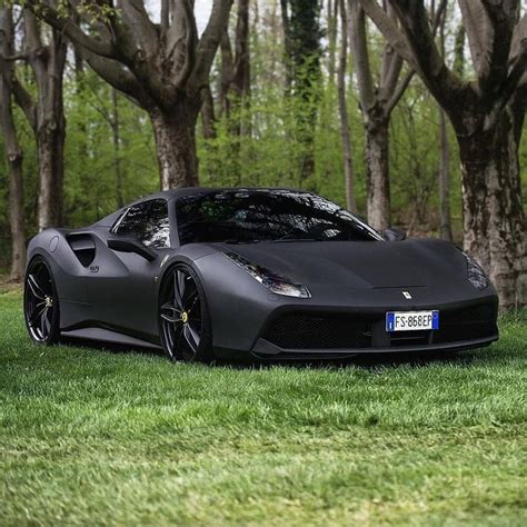 brad  supercar lifestyle  instagram matte black ferrari