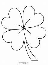 Clover Leaf Coloring Four St Pages Drawing Printable Three Shamrock Patric Color Kids Pattern Clipart Template Patrick Patricks Print Lucky sketch template