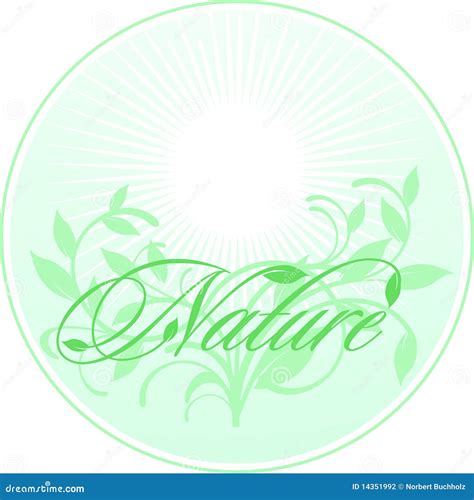 nature sign stock vector illustration  circle plant