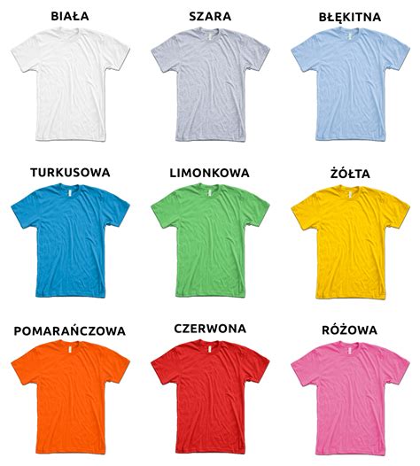 kolory koszulek meskie printown koszulki  nadrukiem