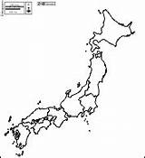 Japan Outline Maps Blank Regions Asia sketch template